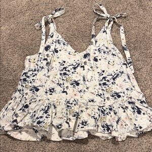 Jason Wu Floral Ruffle Tie-Strap Blouse